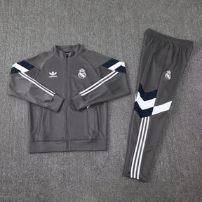 Conjunto Treino Real Madrid 25/26 Adidas - Cinza