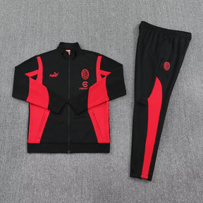 Conjunto Treino Milan 25/26 Puma - Preto e Vermelho