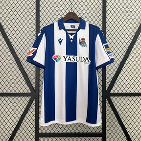 Camisa Real Sociedad Home 24/25 - Macron Torcedor Masculina