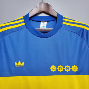 Camisa Manga Longa Boca Juniors 1981 Adidas Retrô - Azul