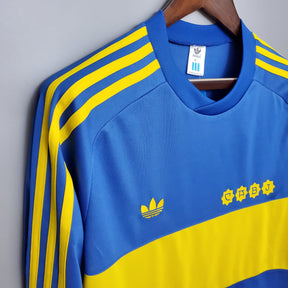 Camisa Manga Longa Boca Juniors 1981 Adidas Retrô - Azul