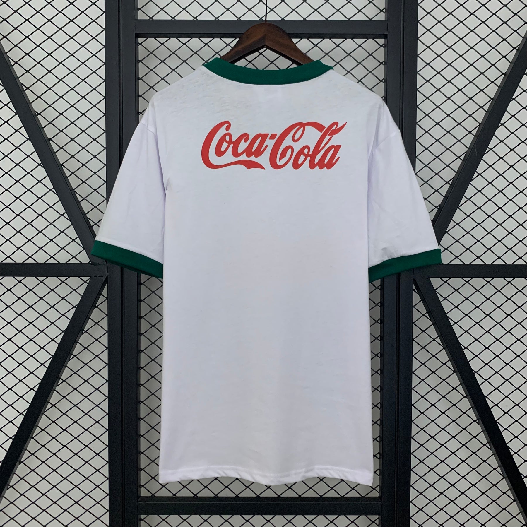 Camisa Palmeiras Retrô 1991 - Adidas - Coca Cola - Branca e Verde