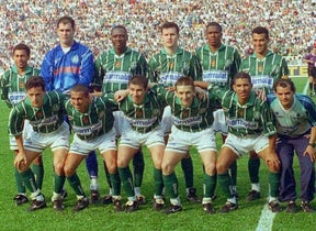 Camisa Palmeiras Retrô 1996 - Camp. Paulista - Rhumell - Verde e Branco