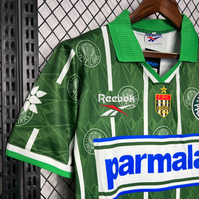 Camisa Palmeiras Retrô 1996 - Camp. Paulista - Rhumell - Verde e Branco