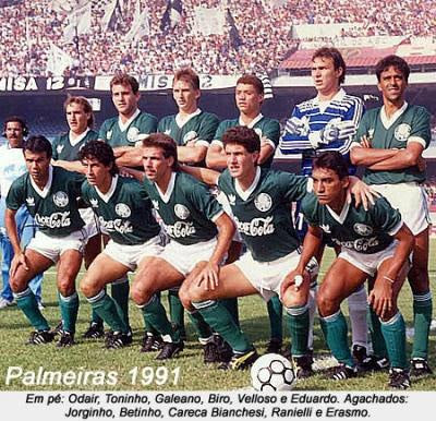 Camisa Palmeiras Retrô 1991 - Adidas - Verde e Branco - Coca Cola