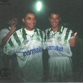 Camisa Palmeiras Retrô 1996 - Rhumell - Branco e Verde