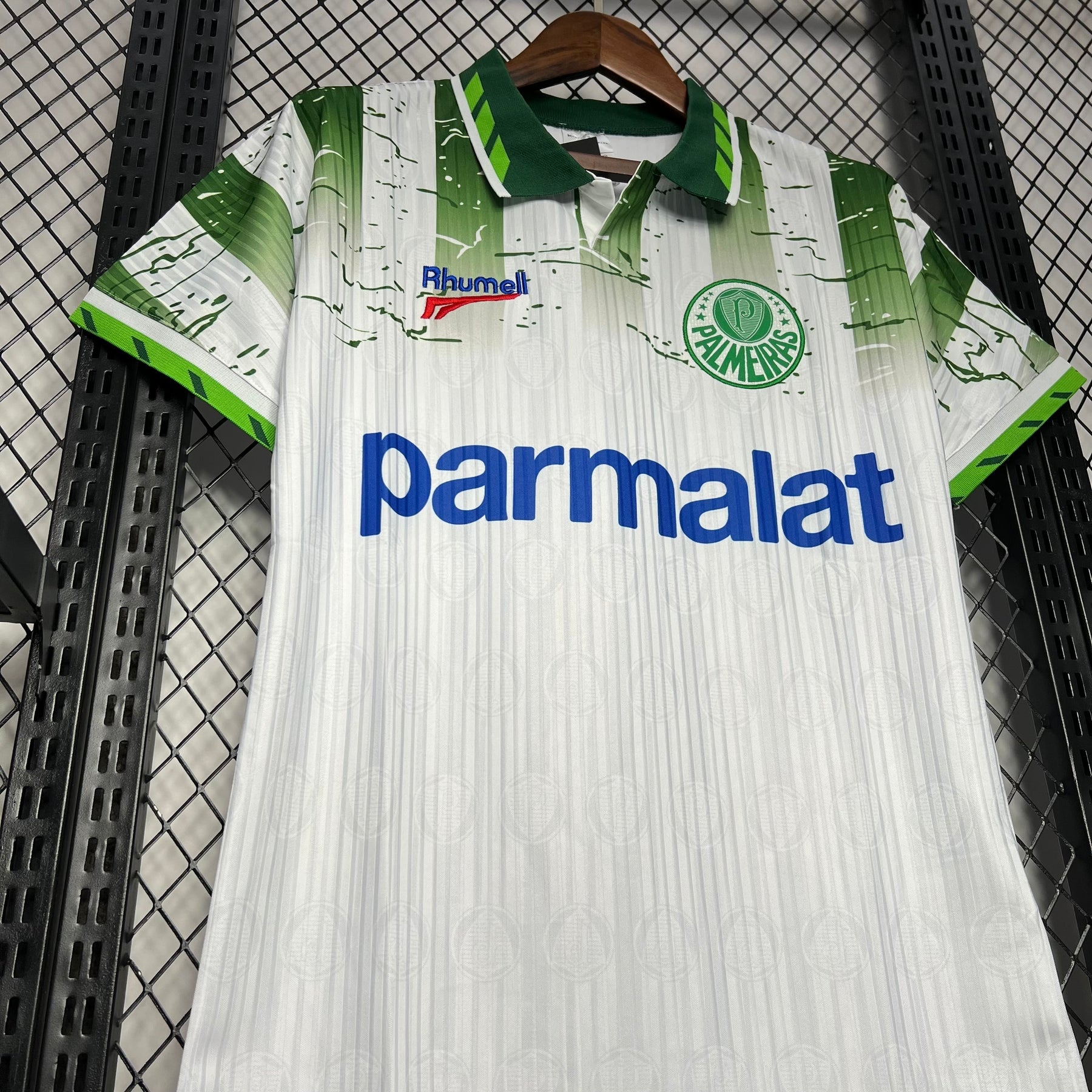 Camisa Palmeiras Retrô 1996 - Rhumell - Branco e Verde